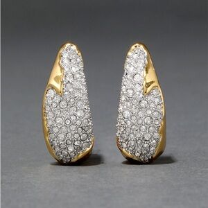 Alexis Bittar Solanales Crystal Hoop Earring, 14K Gold over Brass